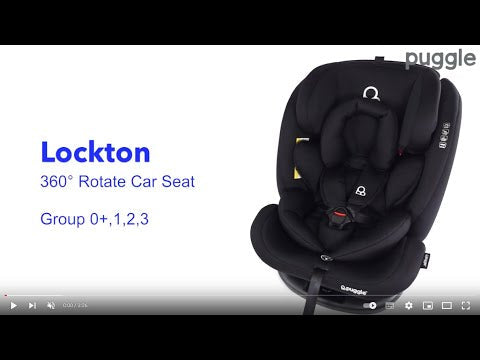 Puggle Lockton 360° Rotate Luxe Group 0+/1/2/3 Car Seat - Storm Black (0-12 Years) by Puggle