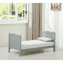 mcc direct Wooden Cot and Toddler Bed, Premier Aloe Vera Water Repellent Mattress, Grey - Orlando by MCC Direct