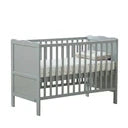 mcc direct Wooden Cot and Toddler Bed, Premier Aloe Vera Water Repellent Mattress, Grey - Orlando by MCC Direct