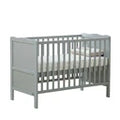 mcc direct Wooden Cot and Toddler Bed, Premier Aloe Vera Water Repellent Mattress, Grey - Orlando by MCC Direct