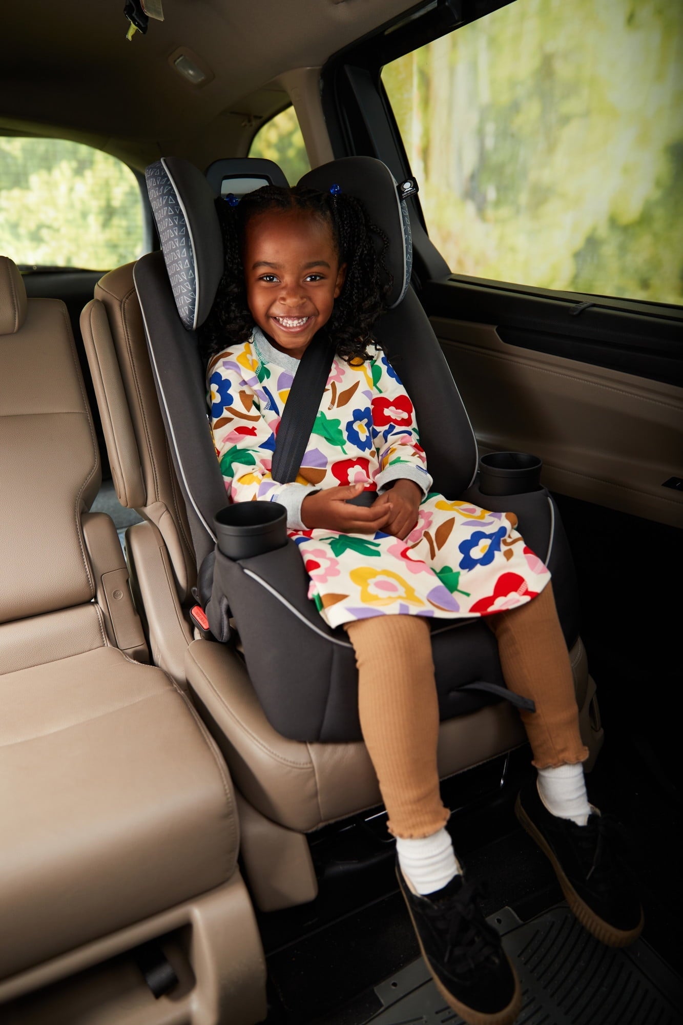 Cosco Kids Easy Elite Slim All-in-One Convertible Car Seat, Grey Glyphs by Cosco Kids
