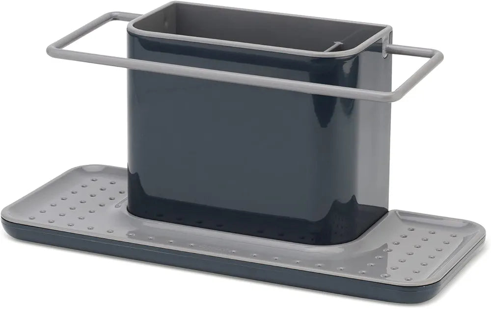 Joseph Joseph - Kitchen Sink Caddy Organiser for Washing up, sponges, brushes with dish cloth hanger, Large, Grey