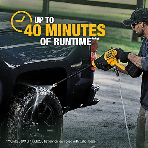 DEWALT Cordless Pressure Washer, Power Cleaner, 550-PSI, 1.0 GPM, Battery & Charger Included (DCPW550P1)