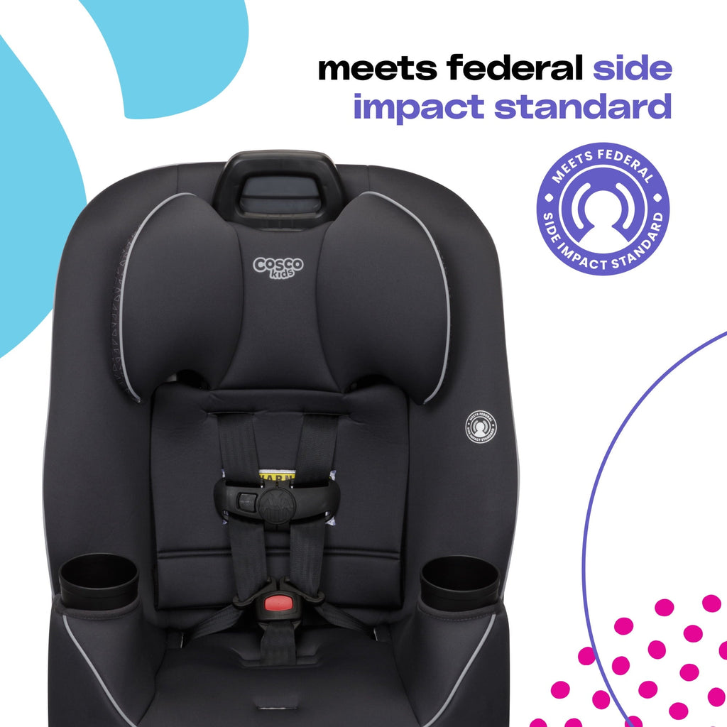 Cosco Kids Easy Elite Slim All-in-One Convertible Car Seat, Grey Glyphs by Cosco Kids