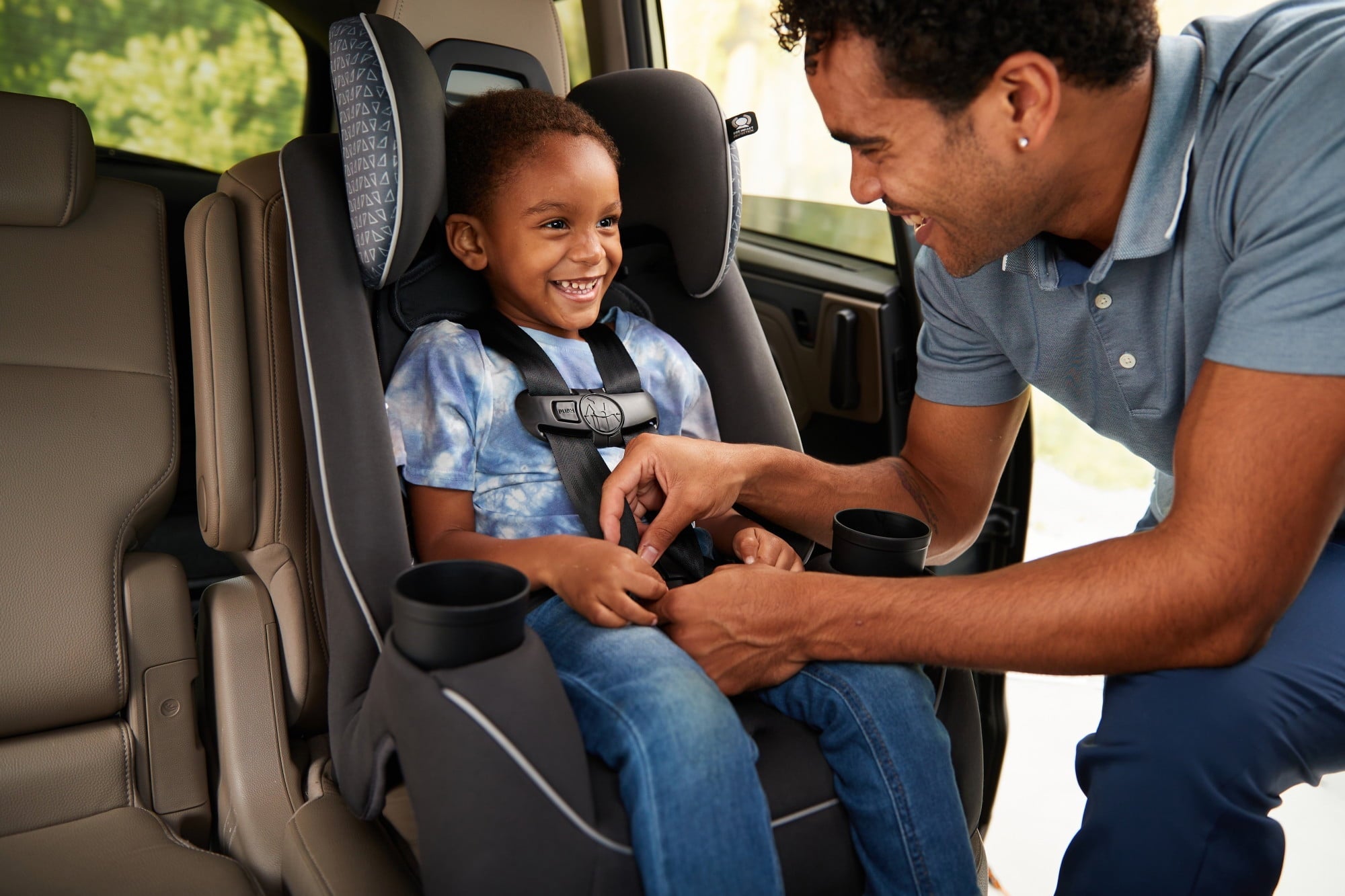 Cosco Kids Easy Elite Slim All-in-One Convertible Car Seat, Grey Glyphs by Cosco Kids
