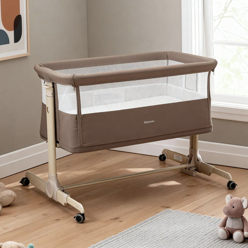 Babymore Neera Bedside Crib – Mocha by Babymore