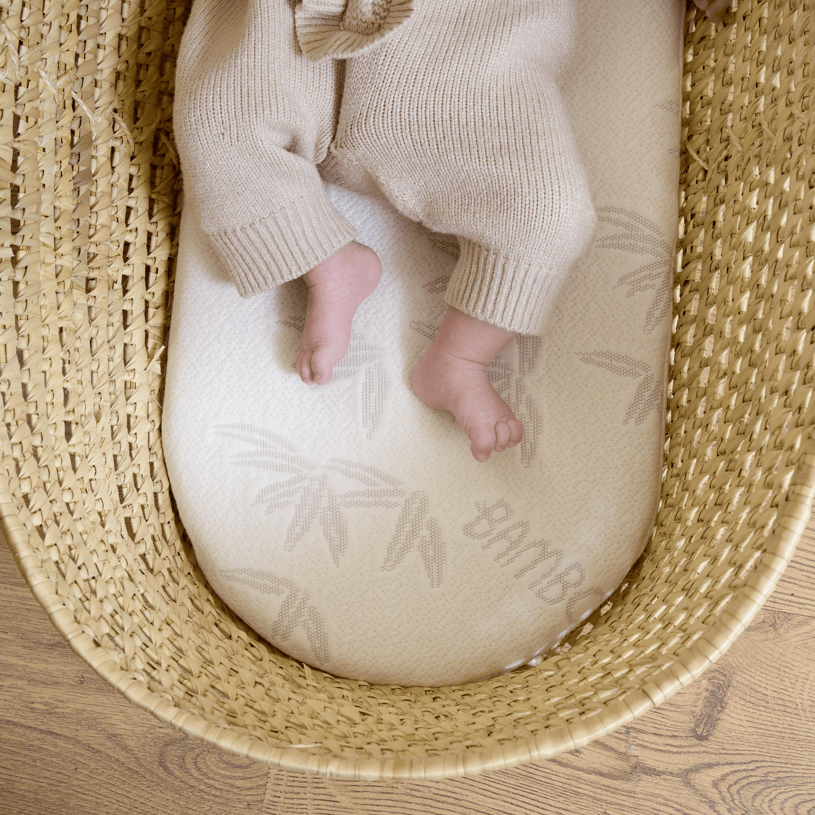 Organic Palm Moses Basket by Clair de Lune