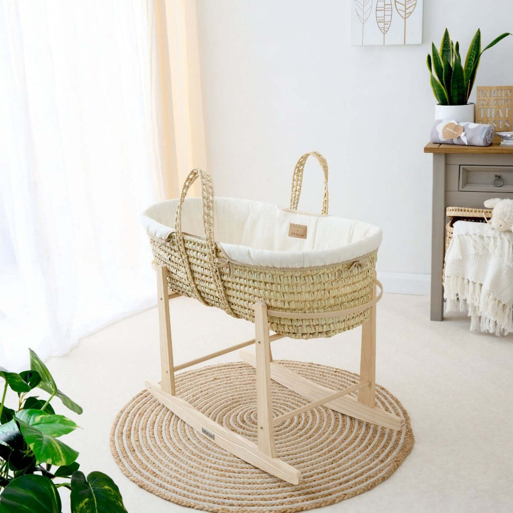 Organic Palm Moses Basket by Clair de Lune