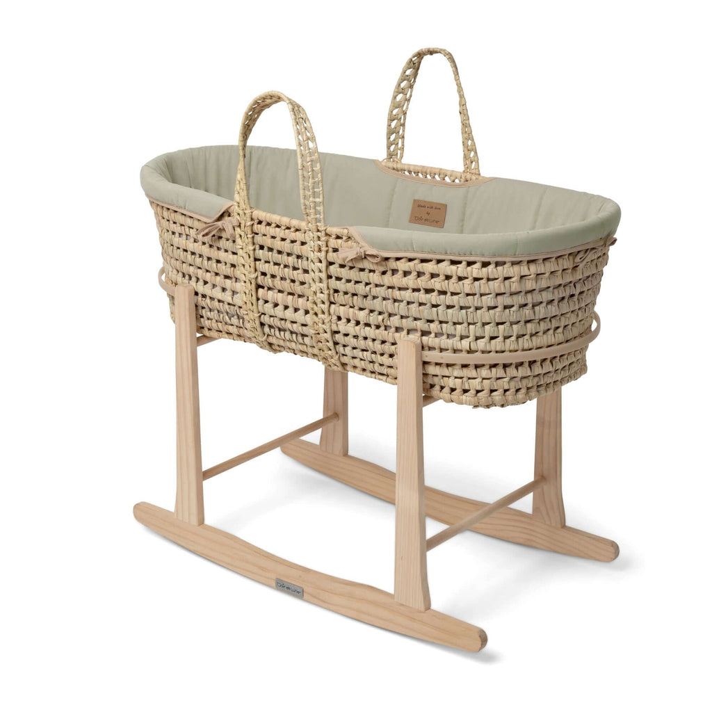 Organic Palm Moses Basket by Clair de Lune