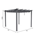 Aluminum Framed Garden Pergola with Retractable Canopy