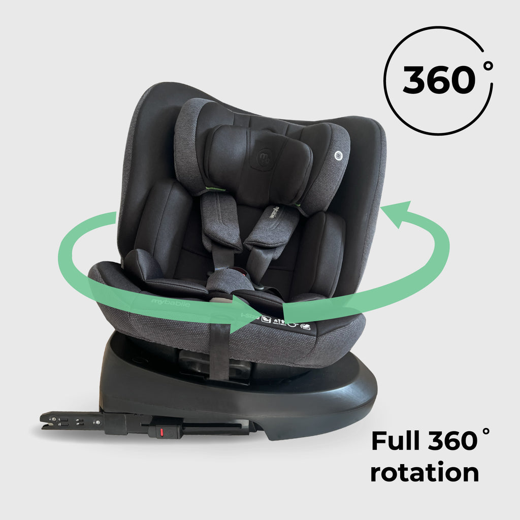 MBCS200 Spin R129 Car Seat with Top Tether - Black by My Babiie