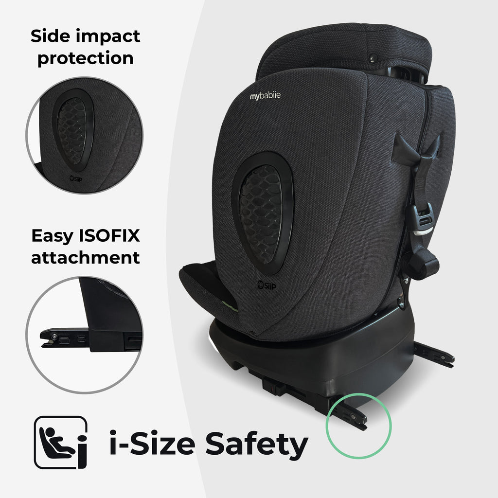 MBCS200 Spin R129 Car Seat with Top Tether - Black by My Babiie