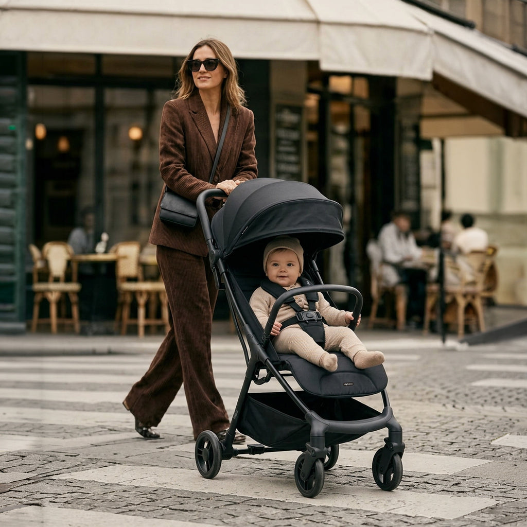 MBX2 Compact Stroller - Black by My Babiie