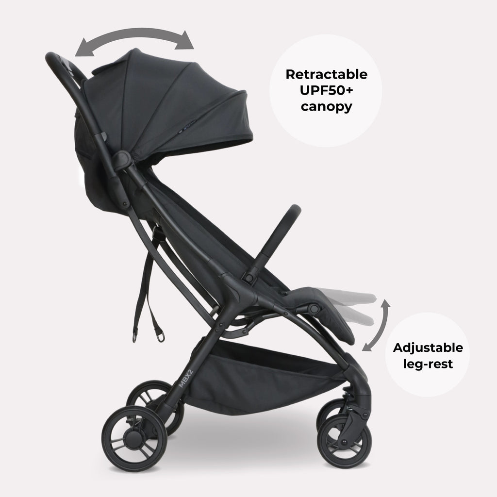 MBX2 Compact Stroller - Black by My Babiie