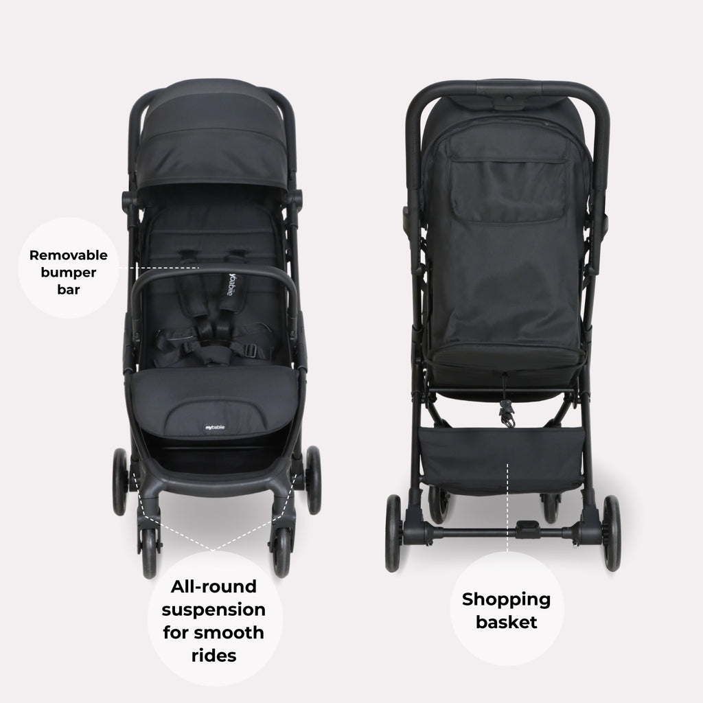 MBX2 Compact Stroller - Black by My Babiie
