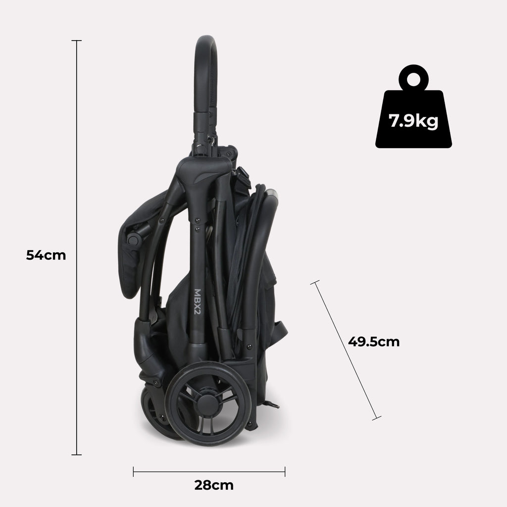 MBX2 Compact Stroller - Black by My Babiie
