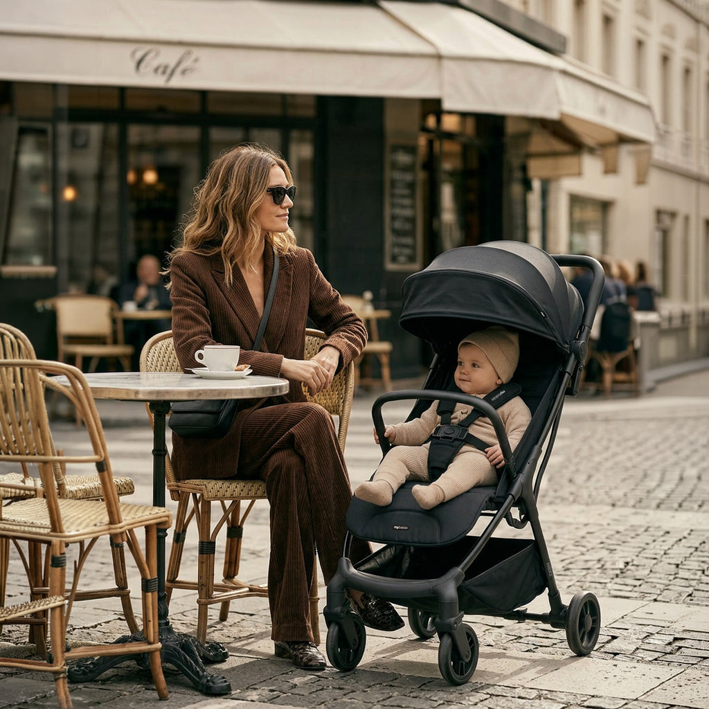 MBX2 Compact Stroller - Black by My Babiie