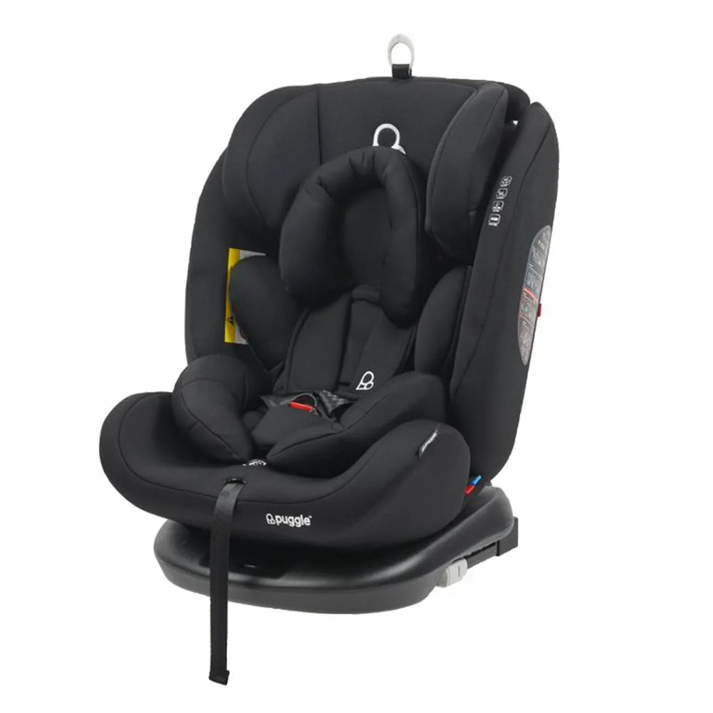 Puggle Lockton 360° Rotate Luxe Group 0+/1/2/3 Car Seat - Storm Black (0-12 Years) by Puggle