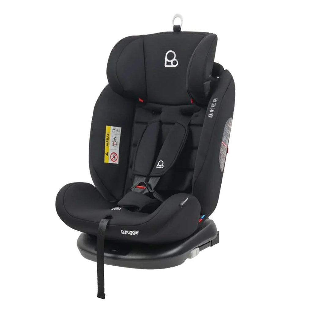 Puggle Lockton 360° Rotate Luxe Group 0+/1/2/3 Car Seat - Storm Black (0-12 Years) by Puggle