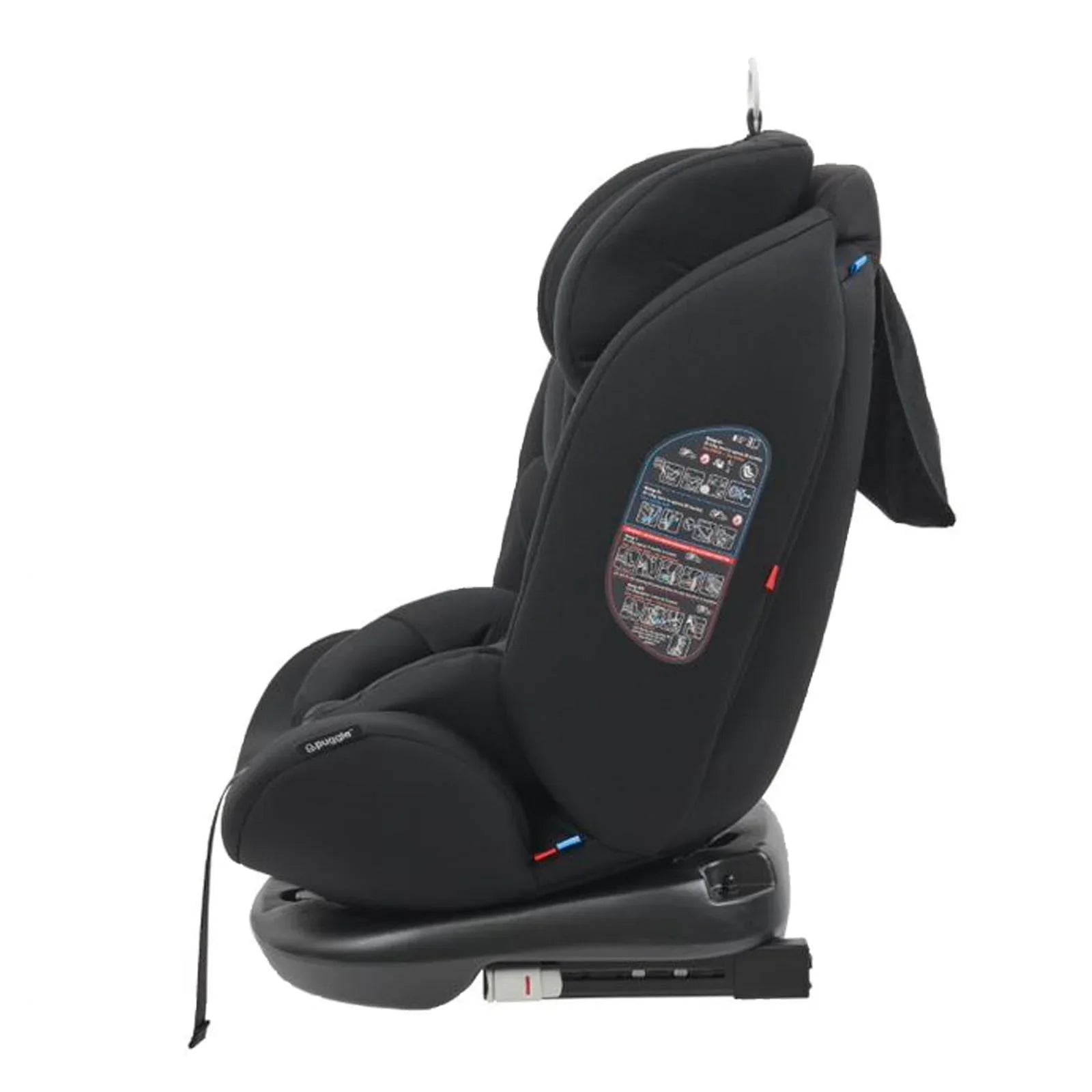 Puggle Lockton 360° Rotate Luxe Group 0+/1/2/3 Car Seat - Storm Black (0-12 Years) by Puggle
