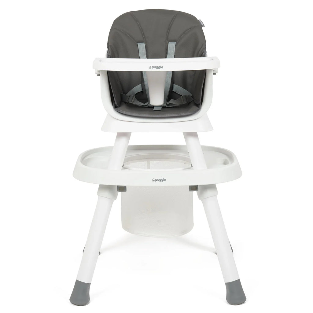 Puggle Snack & Play 7-in-1 Hi-lo Highchair - Flint Grey by Puggle
