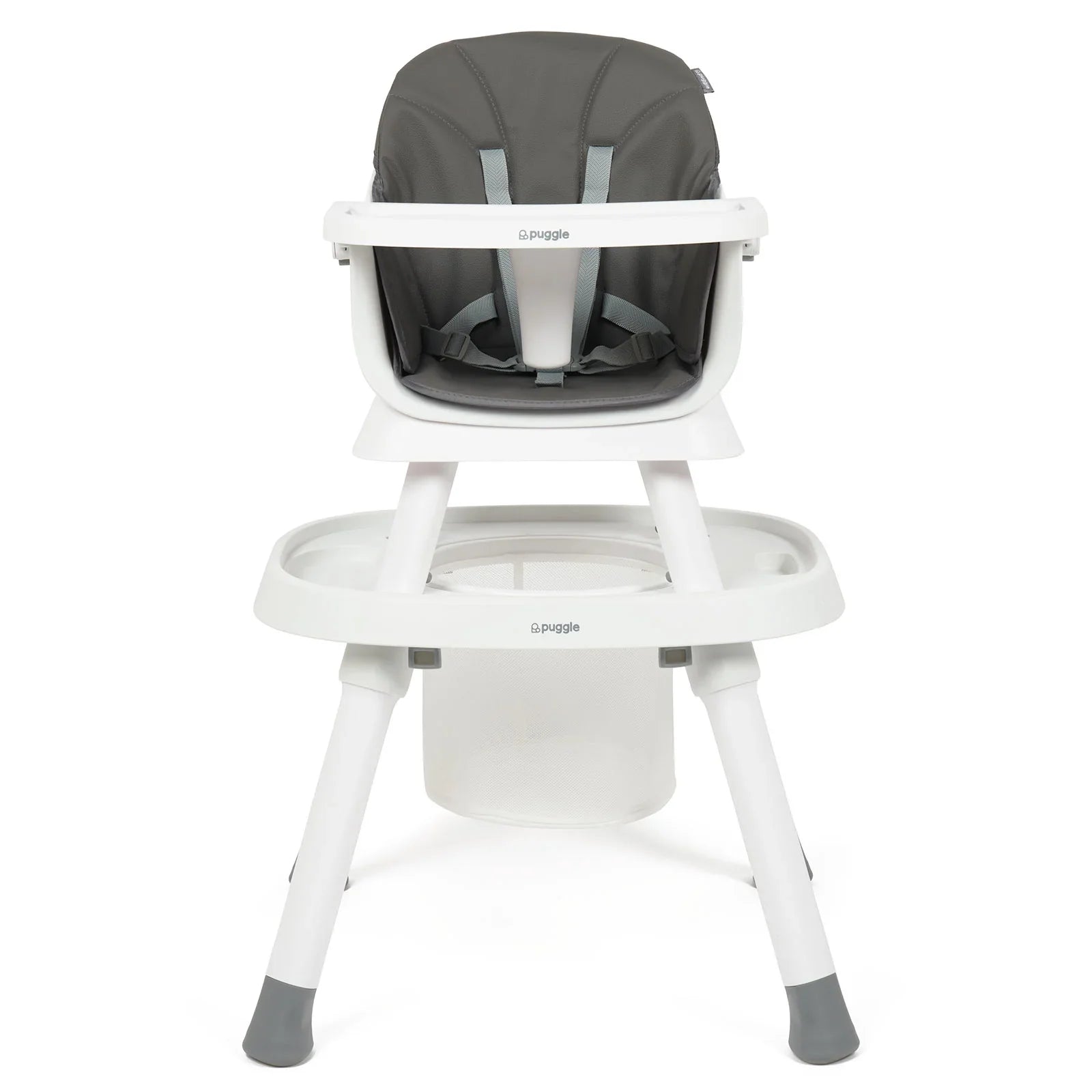 Puggle Snack & Play 7-in-1 Hi-lo Highchair - Flint Grey by Puggle