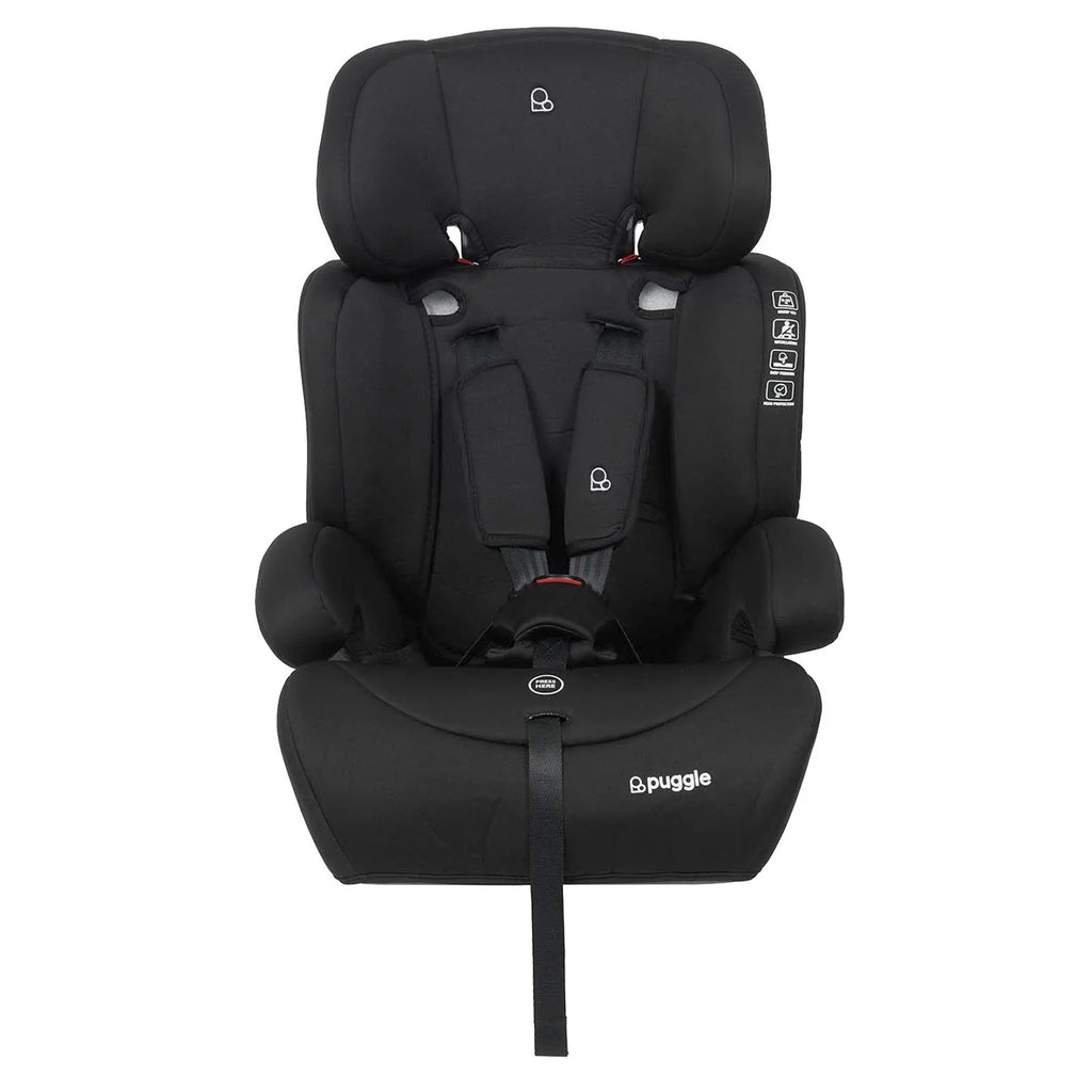 Puggle Maxi Gro Comfort Group 1/2/3 Eco Car Seat Booster Seat - Storm Black (9 Months-12 Years) by Puggle