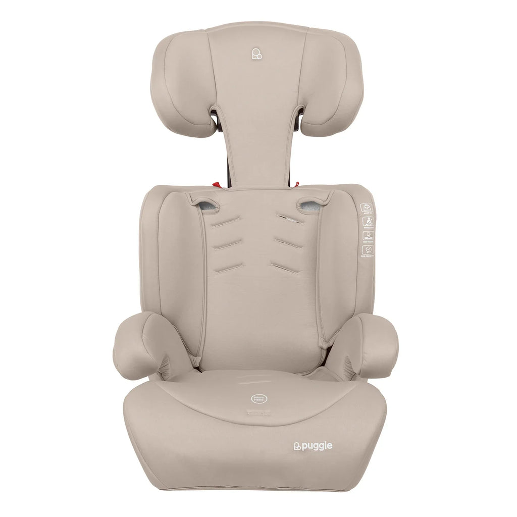 Puggle Maxi Gro Comfort Group 1/2/3 Eco Car Seat Booster Seat - Cashmere (9 Months-12 Years) by Puggle