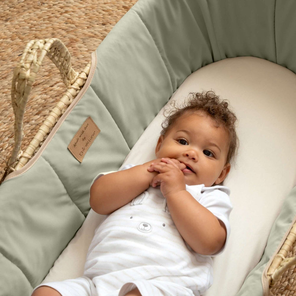 Organic Palm Moses Basket by Clair de Lune