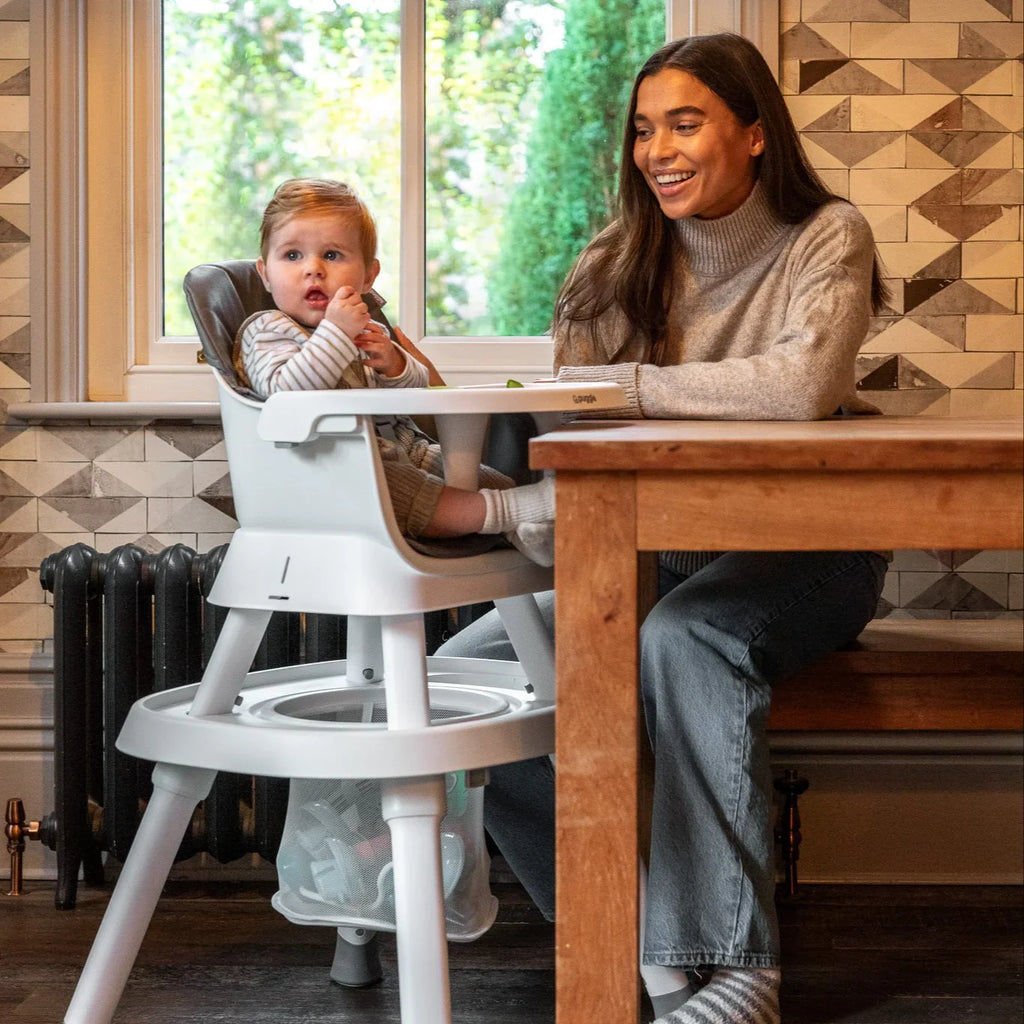Puggle Snack & Play 7-in-1 Hi-lo Highchair - Flint Grey by Puggle