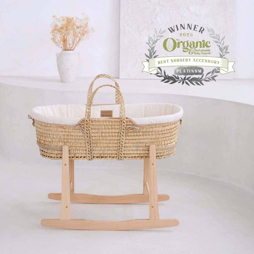 Organic Palm Moses Basket by Clair de Lune