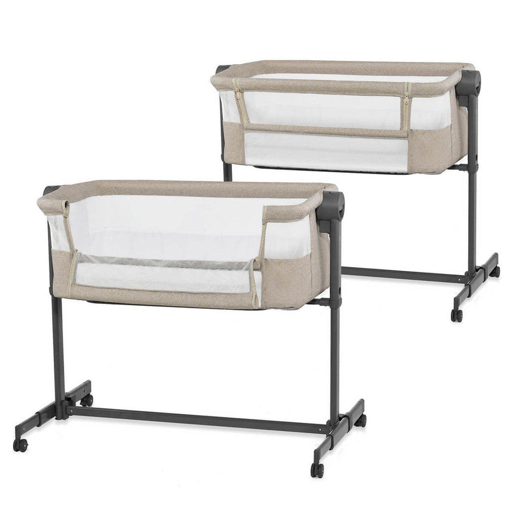 Kinderkraft NESTEE UP 2 Bedside Crib - Beige by Kinderkraft