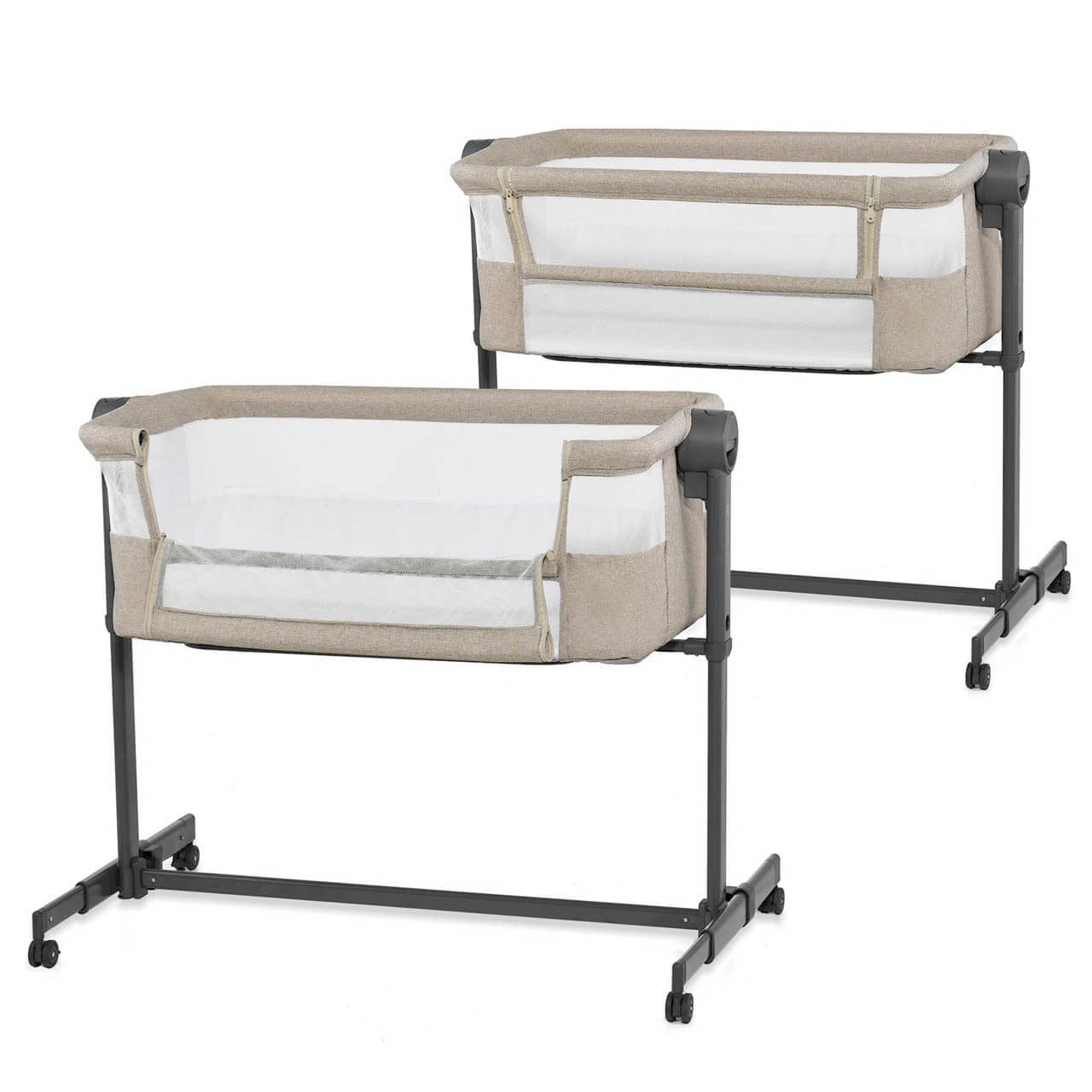 Kinderkraft NESTEE UP 2 Bedside Crib - Beige by Kinderkraft