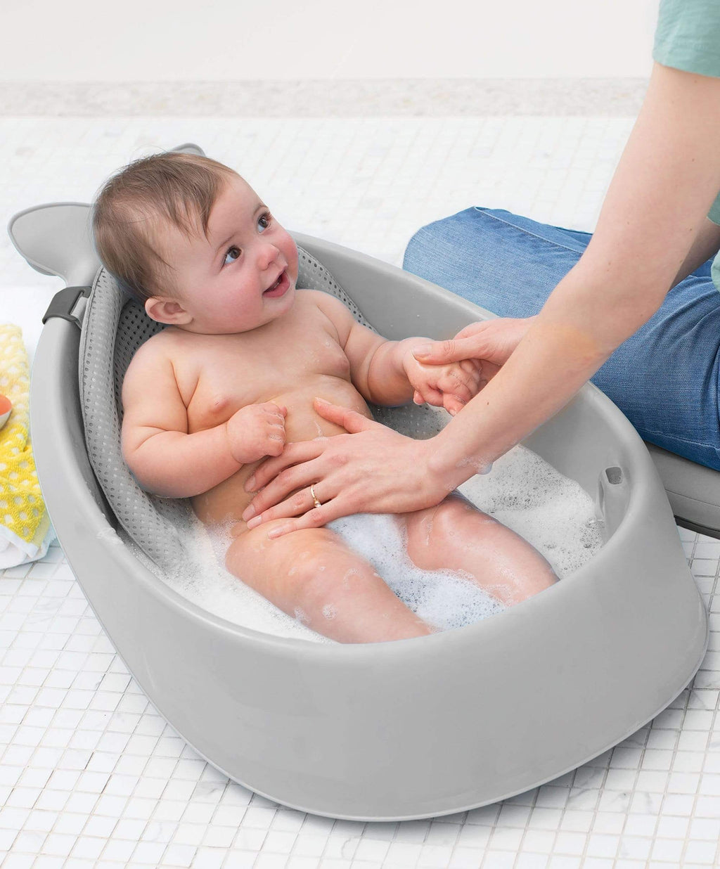 Moby 3 Stage Baby Bath - Grey by Skip Hop