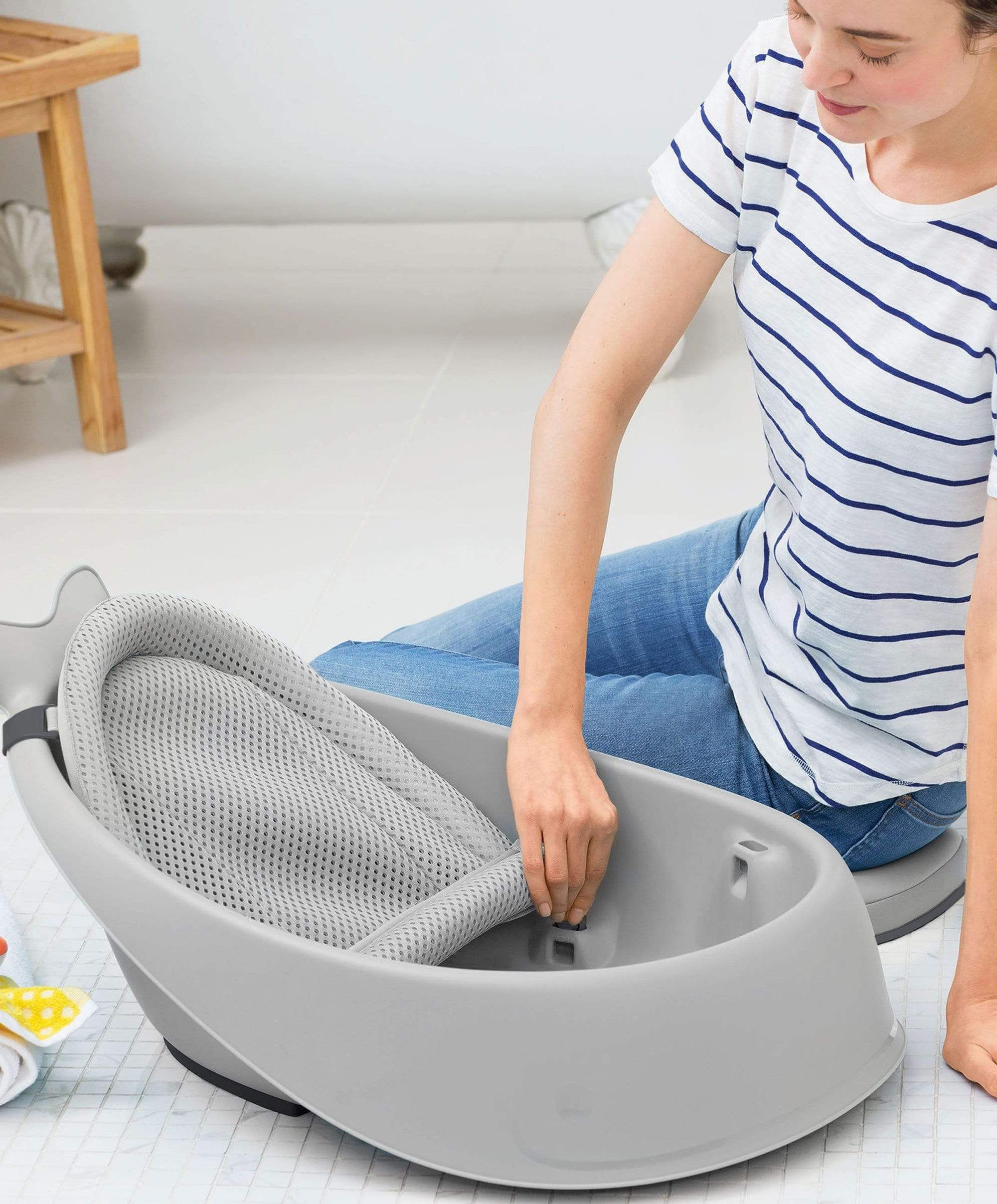 Moby 3 Stage Baby Bath - Grey by Skip Hop