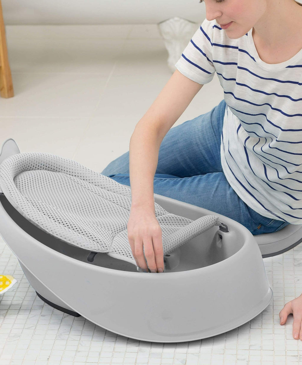 Moby 3 Stage Baby Bath - Grey by Skip Hop