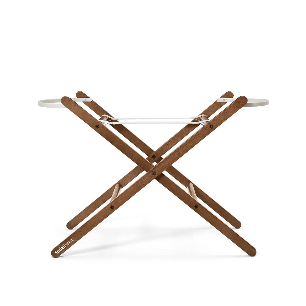 SnuzBaskit Barley Moses Basket & Walnut Stand by Snuz