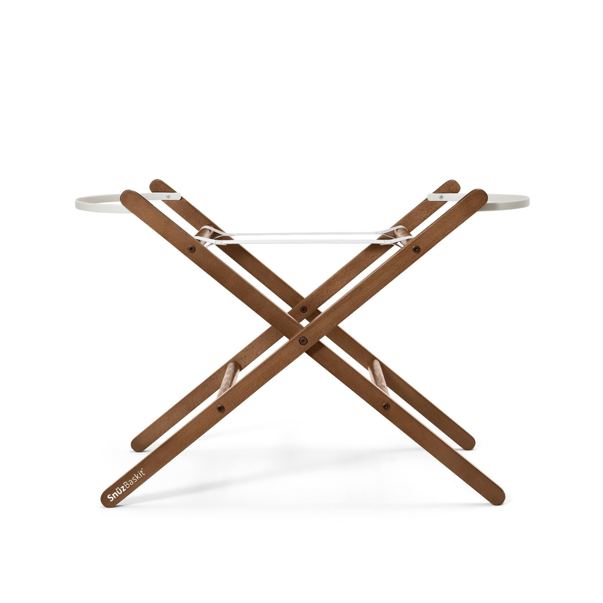 SnuzBaskit Barley Moses Basket & Walnut Stand by Snuz